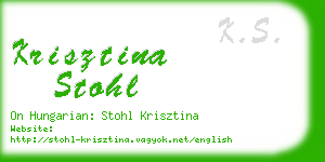 krisztina stohl business card